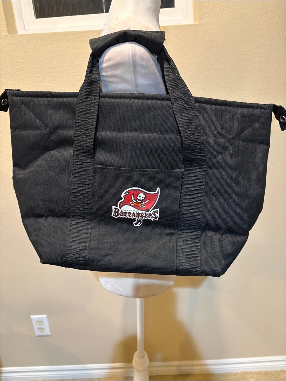 Black Canvas Tote Bag Tampa Bay Buccaneers